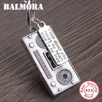 

BALMORA 925 Sterling Silver Recorder Shape Pendants for Men Gift Thai Silver Interesting Fashion Jewelry Without a Chain SY14907