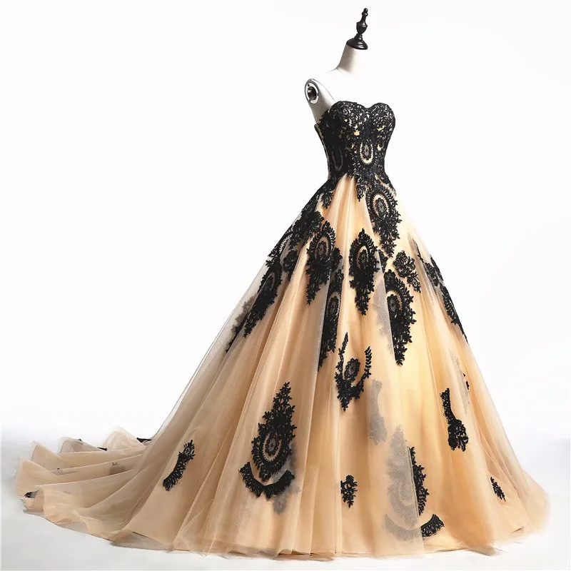 Vintage Black Gothic Abiti Da Sposa 2019 Sweetheart Lace up In Pizzo di  Tulle Colorato Abiti Da Sposa Non Bianco Robe De Mariee nuovo|gothic  wedding|black gothic wedding dresseswedding gowns - AliExpress