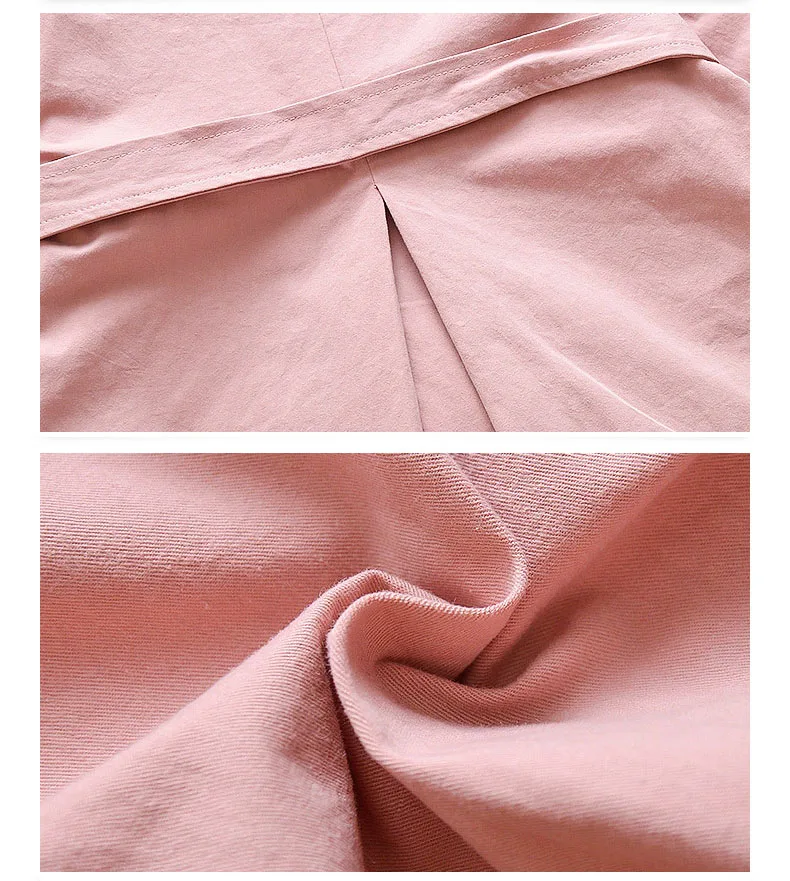 solid belt petal sleeve autumn coats kids clothes new 2018 autumn teenage girls long denim jackets children trench coat clothes  (2)