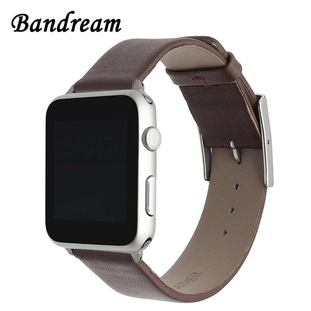 

Bandream Genuine Leather Watchband for iWatch Apple Watch 38mm 40mm 42mm 44mm Series 4 3 2 1 Accessory Band Wrist Strap Bracelet