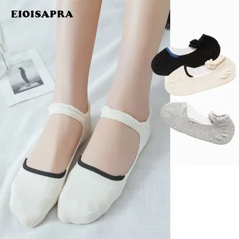 

[EIOISAPRA]1 Pair Anti Slip Breathable Ballet Women Socks Comfort Ankel Stealth Cotton Ship Socks Meias Sokken