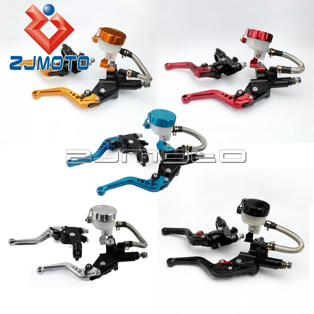 

7/8" 22mm Motorcycle Brake Clutch Master Cylinder Fluid Reservoir Levers Universal For Dual Sport Street bike Scooter Dirt Bike