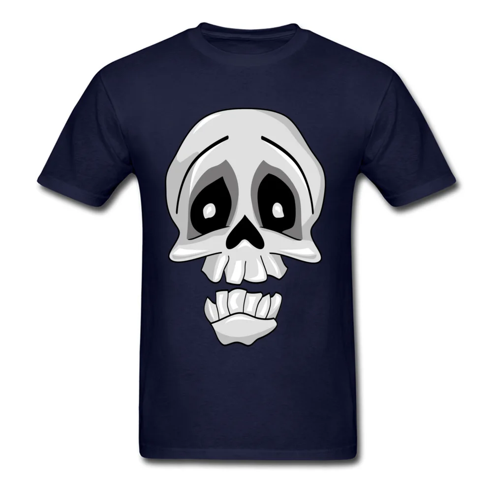 Funny Skeleton ostern Day 100% Cotton Fabric Round Collar Tops T Shirt Short Sleeve Printed On Top T-shirts Graphic T Shirts Funny Skeleton navy