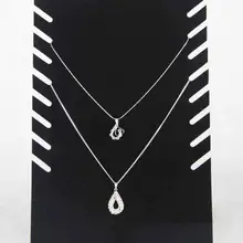 Высококачественные портативные черные бархатные украшения ожерелье подвеска Дисплей Подставка-бюст держатель складной органайзер-мольберт Витрина-стеллаж