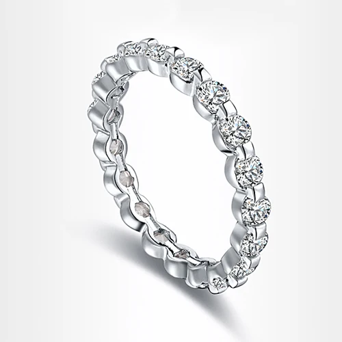 Brilliant quality Romantic White Fashion Rhinestone Eternity Rings for women 5CUV | Украшения и аксессуары