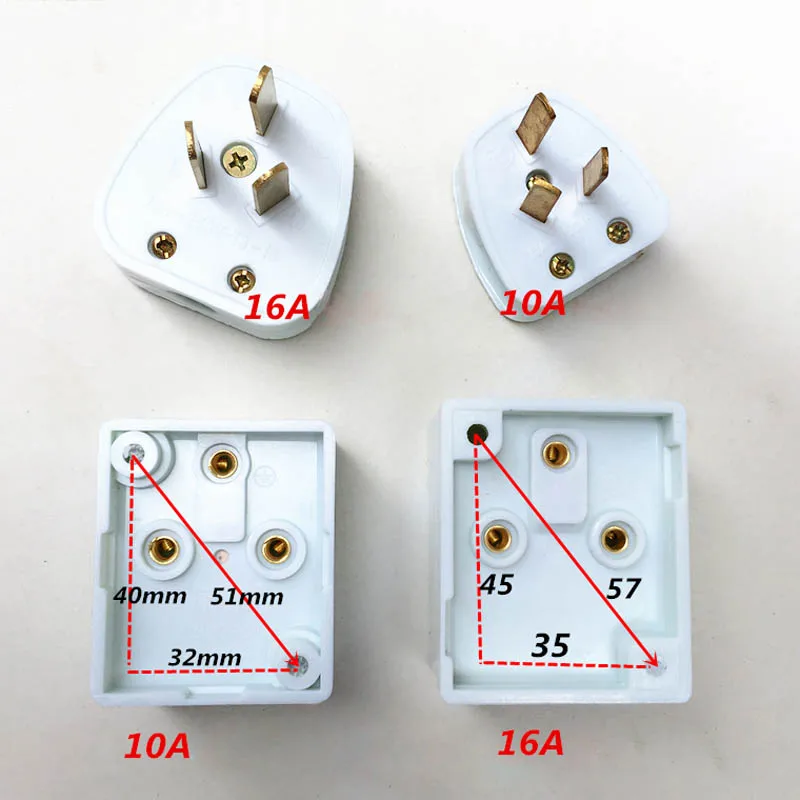 10 шт. Высокая мощность 10A16A трехступенчатая штепсельная вилка настенная розетка поверхностное крепление бакелит для кондиционера водонагреватели