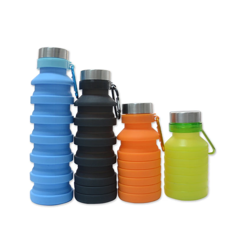 

550ml creative folding kettle running fitness portable silicone water bottle outdoor sports water bottle X-1101B