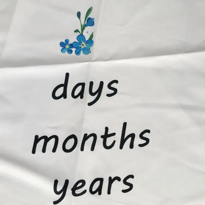 

Newborn Baby Milestone Number Flower Balloon Bear Pattern Mat Blanket Photography Background Backdrop Cloth