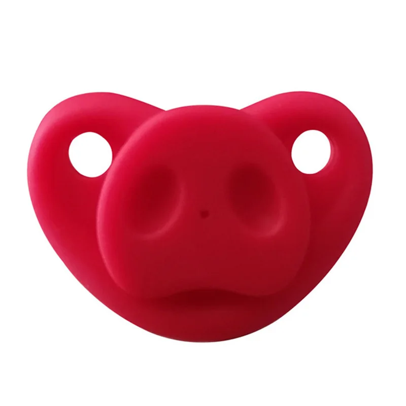 

Funny Pig Nose Shape Toddlers Pacifiers Newborn Baby Safe Silicone Orthodontic Nipples Infants 6 Colors Creative Pacify Pacifier