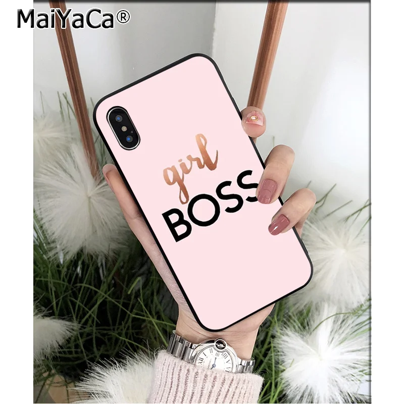 MaiYaCa девушка босс как босс клиент высокое качество чехол для телефона для Apple iPhone 8 7 6 6S Plus X XS MAX 5 5S SE XR крышка - Цвет: A13