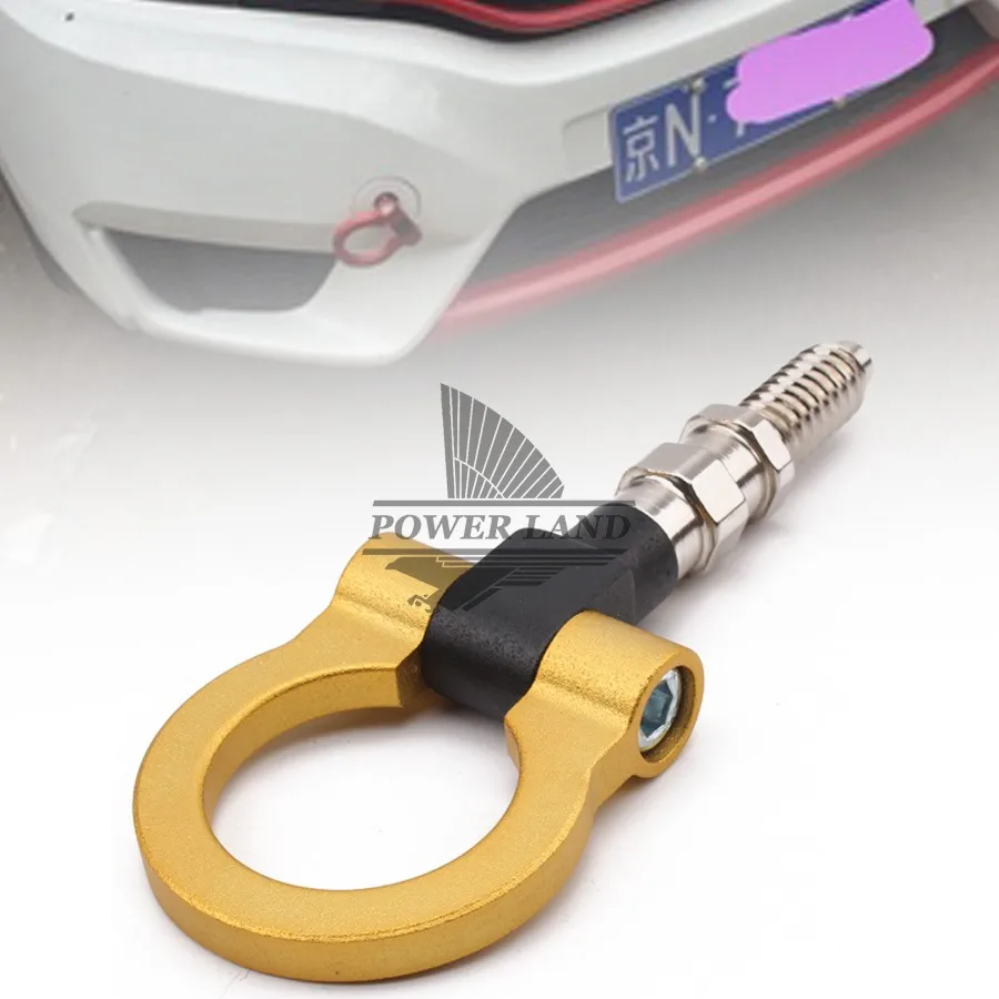 Black EURO Type Racing Screw Tow Towing Hook For European Cars Universal