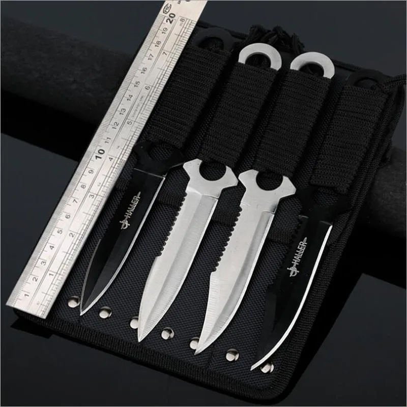 Hot sale 4 in 1 Stainless Steel Fixed Hunting Straight Knife Diving