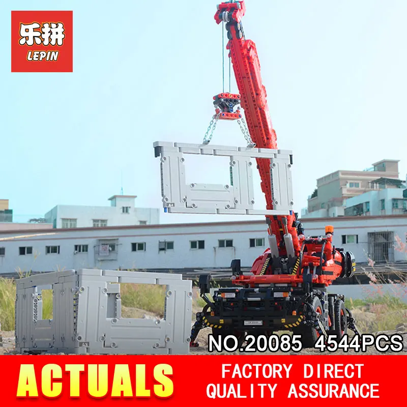 

New Lepin 20085 Compatible With The 42082 Technic Series Rough Terrain Crane Building Blocks Bricks Educational With Battery Box