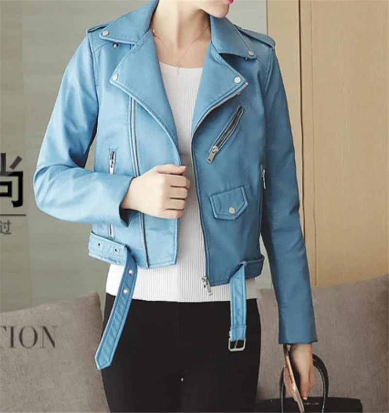 Spring and Autumn Pu Leather Jacket Coats Korean Edition Fashion Leisure Fitness Punk Blower Jackets Coat Handsome Personali | Женская
