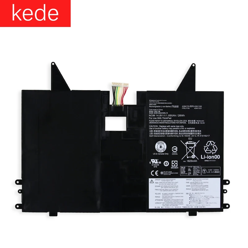 

kede Genuine 45N1100 battery for Lenovo thinkpad X1 Helix Tablet PC 45N1100 45N1101 battery 41CP3/71/90