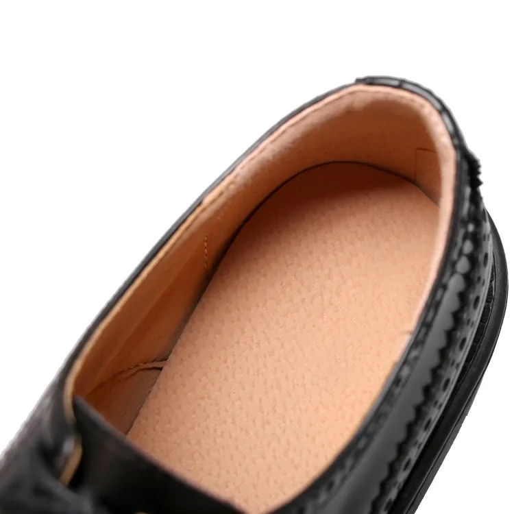 PXELENA/британский стиль; женские туфли-оксфорды из натуральной коровьей кожи со шнуровкой; Цвет черный, белый; Винтажная обувь с перфорацией типа «броги»; Новинка года