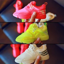 The 2016 summer children s shoes Girls breathable font b running b font shoes hollow out