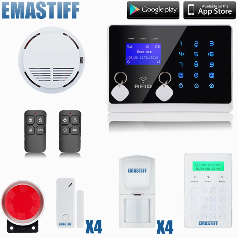 Touch LCD Keyboard GSM Alarm System Home Security Alarm System With