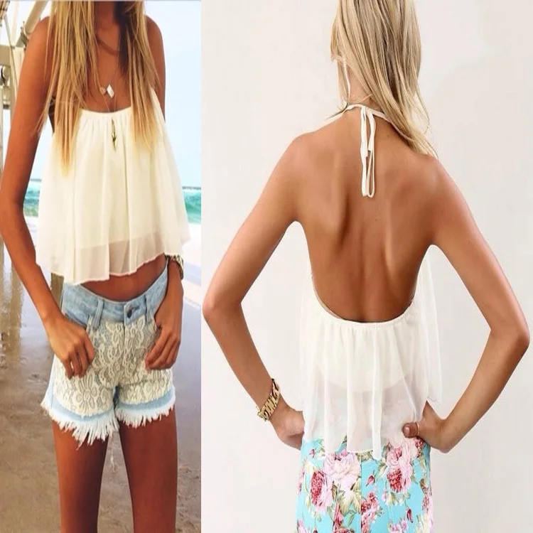 flowy white spaghetti strap top