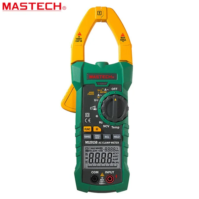 

MASTECH MS2015B 1000A AC Clamp Meters with Resistance,Capacitance,Frequency,Temperature and NCV Test