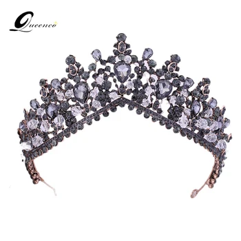 

Light Purple Prom Tiara Bridal Crown Wedding Tiara Hair Accessories Crystal Beads Vintage Party Headpiece Bridal Headbands