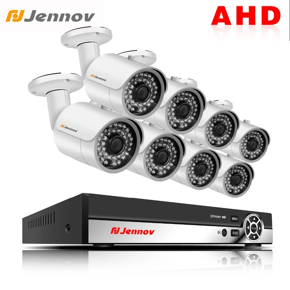 

Jennov 8CH AHD 1080P Video Surveillance 2MP IP Cam Security Camera System CCTV Kit P2P DVR Infraerd Light IR-Cut AHD Camera