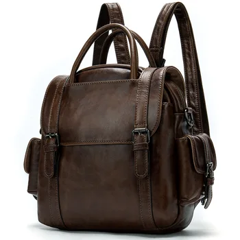

Genuine Leather Backpack School College Bookbag Laptop Computer Backpack