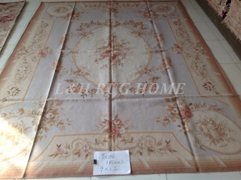 

Free shipping 8'x10' Handmade French Aubusson weave rugs hand woven carpets high grade quality original oriented rug