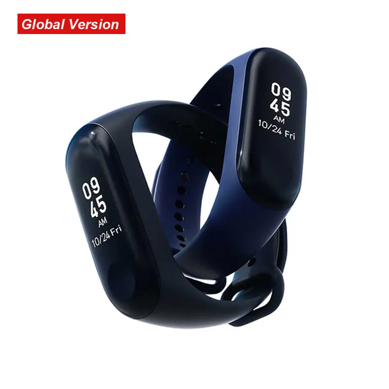 Black Standard Глобальная версия Xiaomi mi Band 3 mi band 3 фитнес-трекер OLED сенсорный водонепроницаемый смарт-браслет Bluetooth браслет mi Band 3 - Цвет: Black Standard