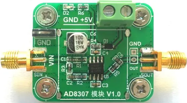 

AD8307 Module Logarithmic Detection Low Frequency to 500MHz -75dBm-16dBm Logarithmic Amplifier