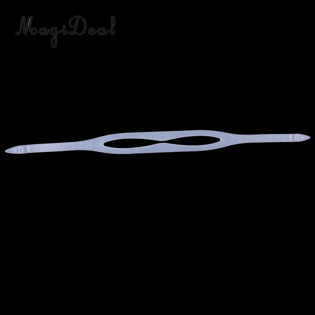 MagiDeal Set 2 Durable Clear Black Silicone Strap Head Band Universal fits Water Sports Swimming Goggles Swim Eyewear Glasses 