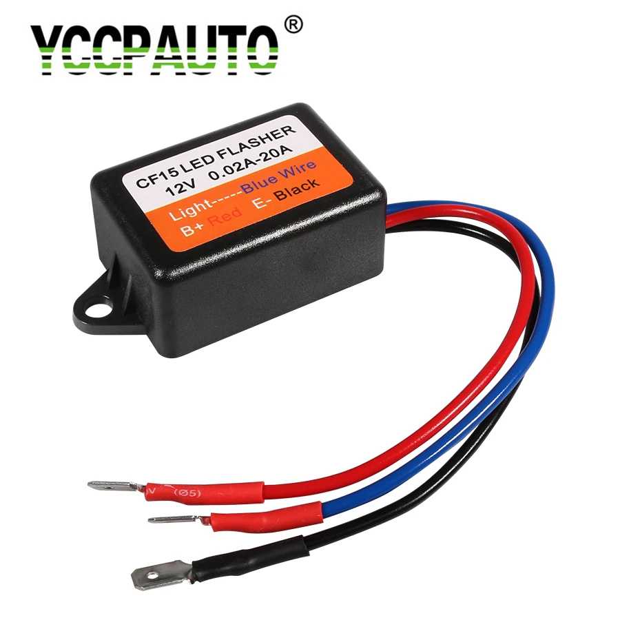 

YCCPAUTO 1Pcs 3 Pin LED Flasher Relay Auto Motor Car LED Turn Signal Lights Blinker Relay For Passat B6 Peugeot 206 307 12V