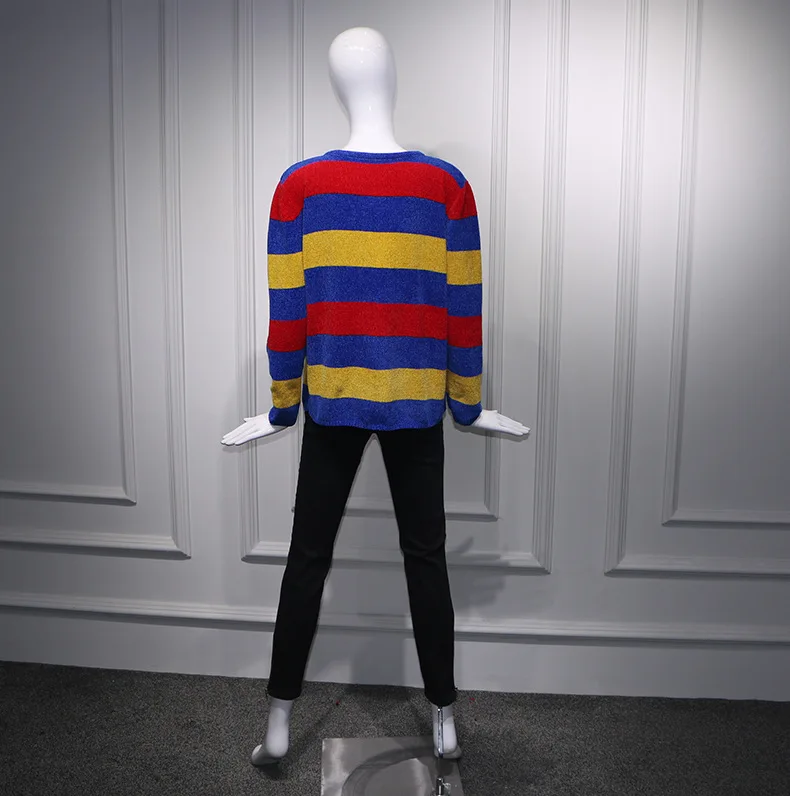 Star Kim Pang Ya Street Photo of The Same Color Striped Plush Korean Version Cardigan Loose Lazy Sweater Trendy Women 2019 Star Kim Pang Ya Street Photo of The Same Color Striped Plush Korean Version Cardigan Loose Lazy Sweater Trendy Women 2019