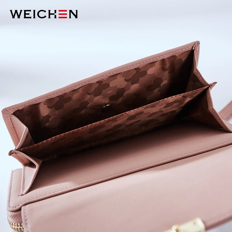 Дизайнерская Женская сумка кошелек WEICHEN на плечо кожаные женские сумки