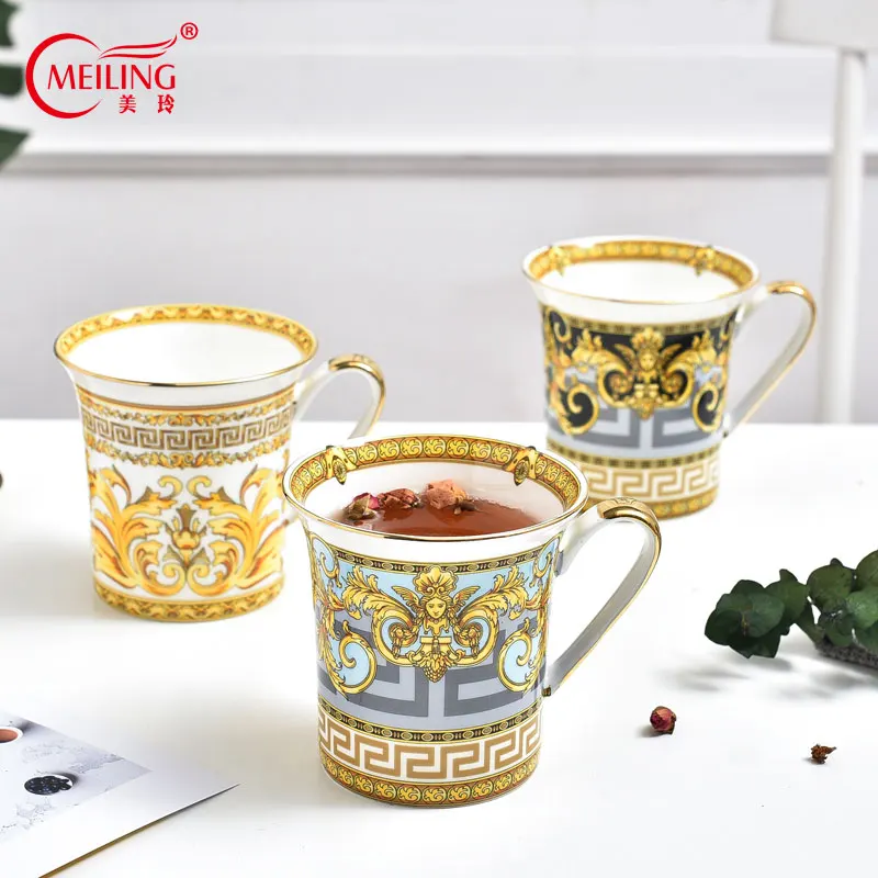 

Luxury Mug Bone China Creative Travel Mugs Coffee Tea Kitchen Restaurant Hotel Bar Drinkware Unique Gift For Boss Birthday House