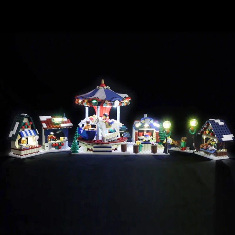 

Led Light For Lego 10235 Christmas Winter Village Market Compatible 36010 Building Blocks Bricks Toys (only light+Battery box)