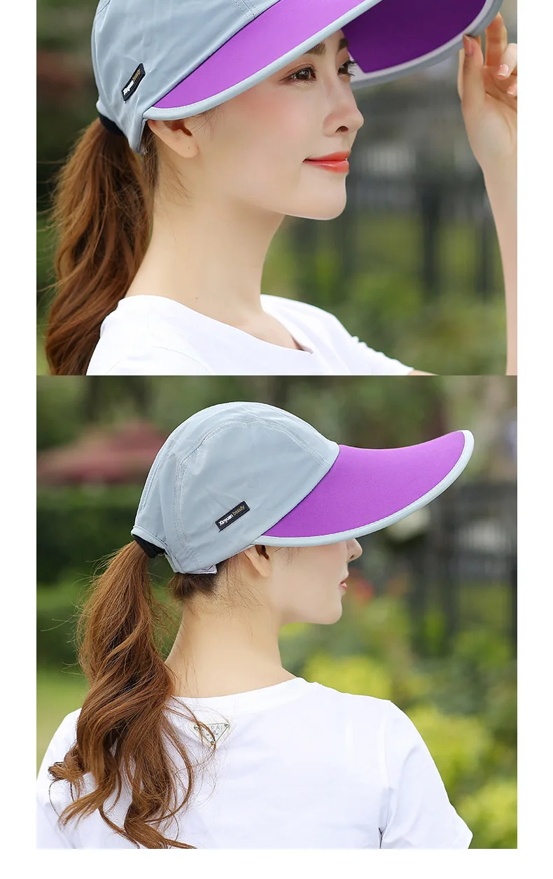 Летняя шляпа для влюбленных женщин Складная УФ-защита Солнцезащитная шляпа козырек солнцезащитный экран флоппи-Кепка Chapeau Femme уличная