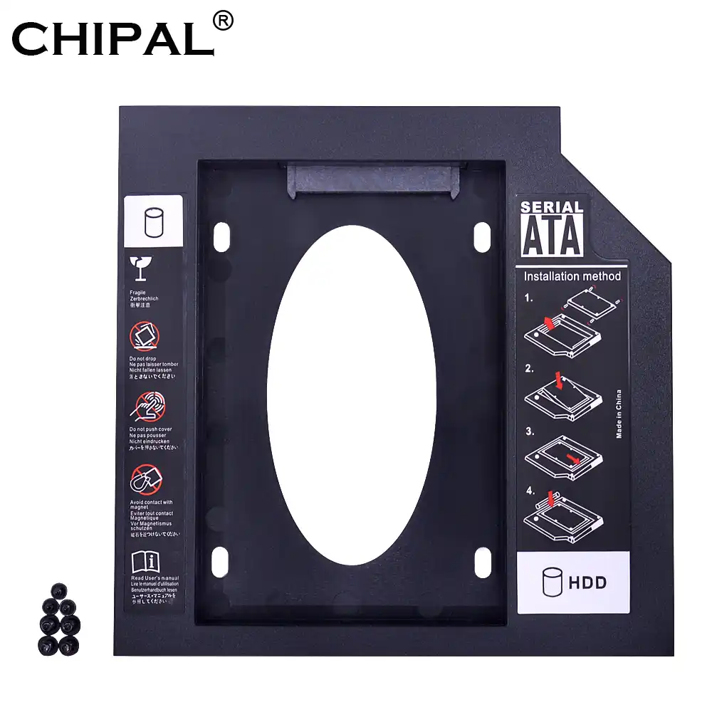 CHIPAL 5 шт. Пластик Универсальный SATA 3 0 2nd HDD Caddy 12 7 мм для 2 &quot2 ТБ чехол SSD корпус
