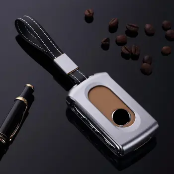 

Aluminum Alloy Car Key Case Metal Auto Remote Fob Shell Cover Holder Keychain for VOLVO XC90 S90 V90 XC40 2015-2018 Accessories