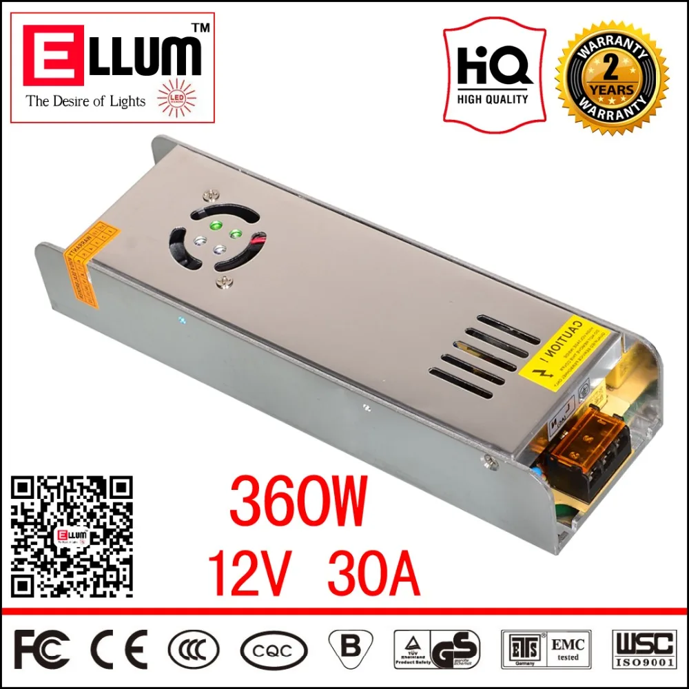 ФОТО Slim LED Driver Transformer Small Size CE ROHS Approval AC DC Constant Voltage output Switching Power Supply 12V DC 30A 360W