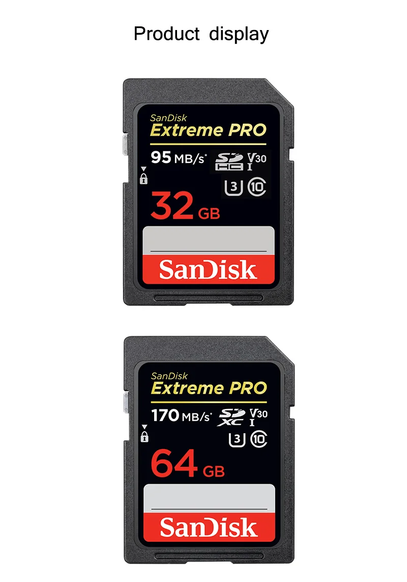 SanDisk Extreme Pro sd-карта 128 Гб карта памяти 64 Гб SDHC SDXC UHS-I класс 10 95 м/с 32 Гб Поддержка U3 4K для цифровой камеры