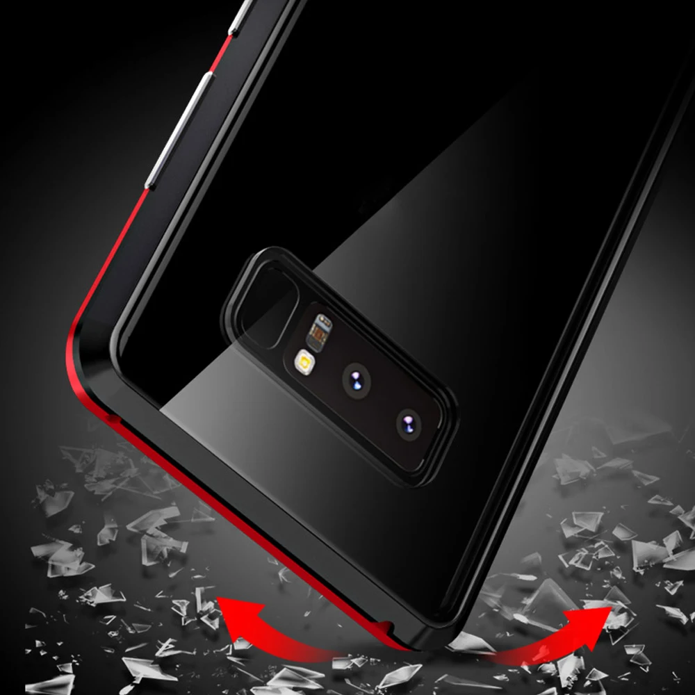 Переднее + заднее двойное закаленное стекло для Samsung Galaxy A50 A30 A20 A7 2018 Магнитная