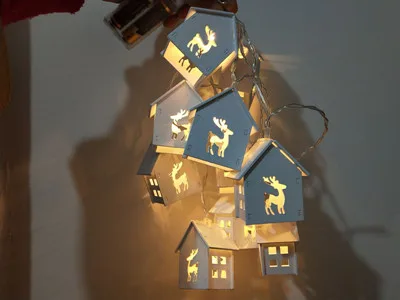 KONCO 10 шт светодиодный Рождественские огни для наружной, рождественские украшения для дома Дерево, светодиодный свет Рождество Tress украшения лося - Цвет: Elk