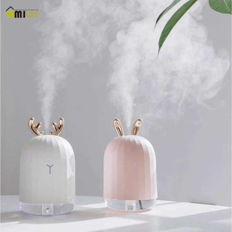 

220ml Aroma essential oil diffuser USB ultrasonic Cartoon Air Humidifier Rabbit Shape 7Color Changing LED Lights for Home Office
