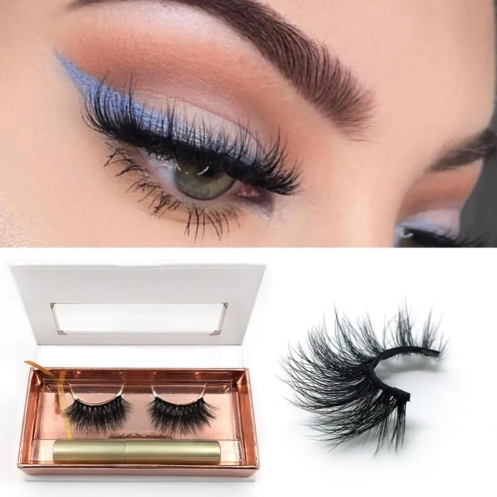 

E09 Liquid Eyeliner With A Three-magnetic 1 pair False Eyelashes Waterproof Natural False Eyelash Magnet Lash Freeshiping