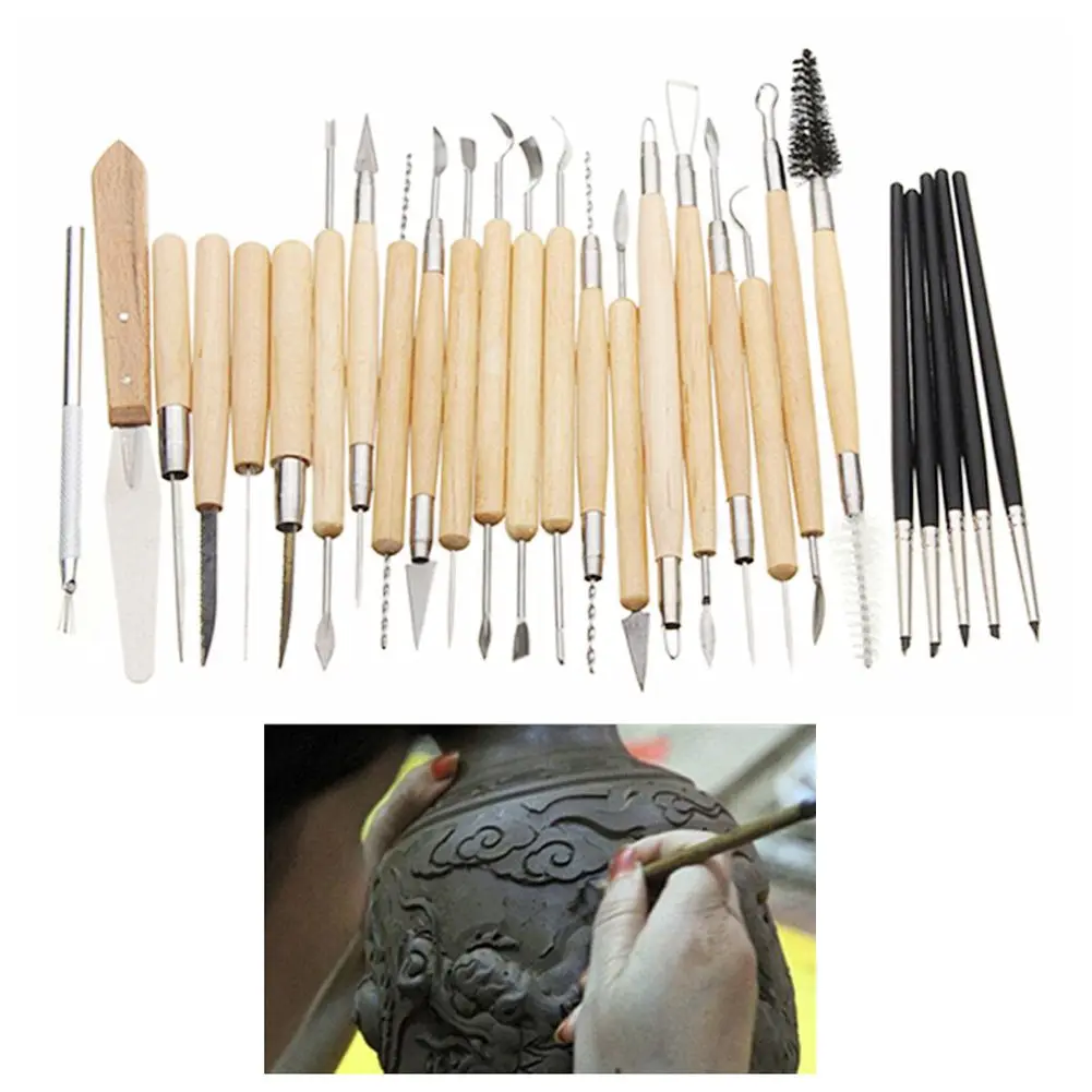 Hot Sale 27 pieces / sets Professional tool set, clay sculpture carving