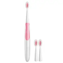 Электрическая зубная щетка Водонепроницаемая батарея тип электрическая зубная щетка низкий уровень шума сменная отбеливающая головка белый синий