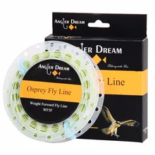 Angler Dream 100FT WF 1/2/3/4/5/6/7/8/9WT Moss Green Высокое качество Fly Fishing Line с двумя сваренная петля Fly Line