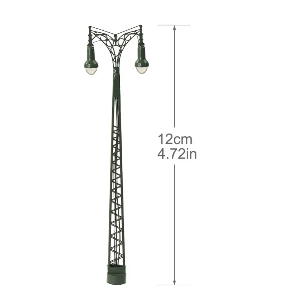 3pcs Model Railway Two-head HO OO Gauge 1:87 Lamp 12cm Street Light LED LQS66 3pcs Model Railway Two-head HO OO Gauge 1:87 Lamp 12cm Street Light LED LQS66