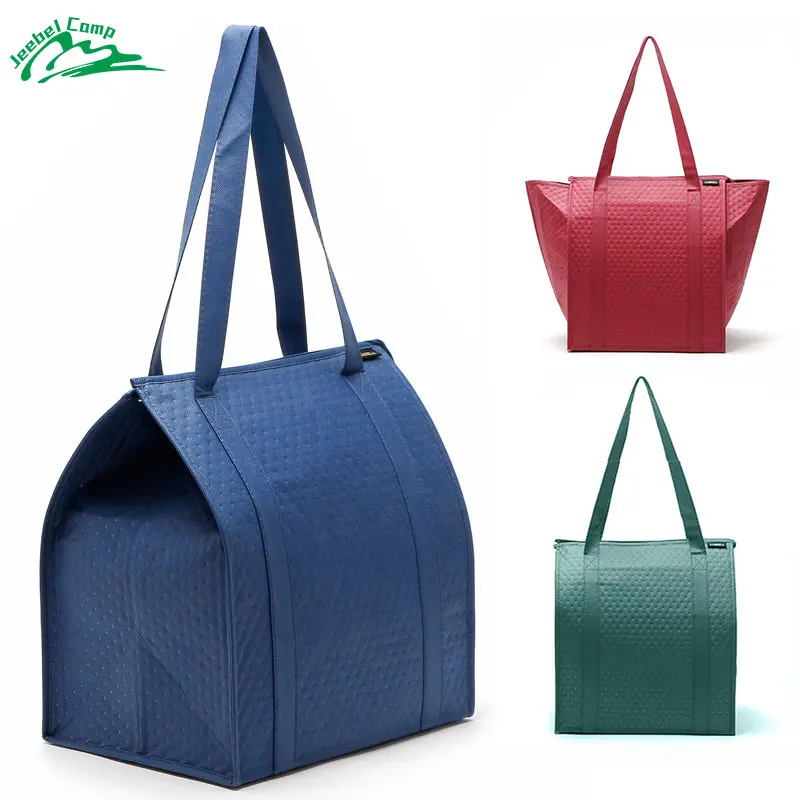

Jeebel 25L Picnic Bag Thermo Lunch Bags Non-woven Fabric Material Food bag Handbag Cooler Insulated Lunch Box Women